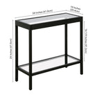 Hudson&Canal Alexis 24"W Rectangular Side Table - Blackened Bronze-9