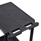 Luxor ENDURA 34" H Three-Tier Utility Cart - 24" W x 18" D - Black-Legs are constructed from durable polyvinyl chloride (PVC), ensuring reliable structural integrity