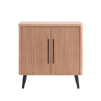 Manhattan Comfort Jodie 31.1" Mid-Century Modern Accent Cabinet - Maple-Mid-Century Modern Accent Cabinet Perfect for Home Office, Kids Room, Living Room and Bedroom