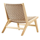 Modway Saoirse Woven Rope Wood Accent Lounge Chair - Natural Natural-Assembly Required