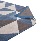 Modway Kahula Geometric Triangle Mosaic Area Rug - 8 ft W x 10 ft L - Blue White/Grey-Stain Resistant / Easy To Clean