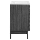Modway Render 24" Bathroom Vanity - Charcoal/White-Walnut Grain Vanity