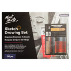 Mont Marte Signature Sketch and Drawing 30-Piece Set-This 30-piece kit includes the core drawing tools needed to explore sketching, shading and dry media techniques in one box