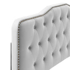 Modway Sophia Tufted Performance Velvet Twin Headboard - Light Grey-Stain-Resistant Fabric