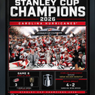 Frameworth Carolina Hurricanes 2026 Stanley Cup Champions Scoreboard Design PhotoGlass Framed Photo - 18" W x 22" H-Officially licensed NHL and NHLPA photo: Carolina Hurricanes 16x20 PhotoGlass Frame 2026 Stanley Cup Champions Scoreboard Design for Carolina Hurricanes fans and collectors
