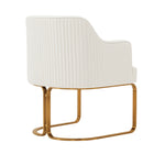 Manhattan Comfort Raya 25.2" Modern Leatherette Upholstered Dining Armchair - Cream-Commercial Grade Tested with Weight Capacity of 330 lb