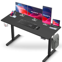 IMHome Height Adjustable Electric Standing Desk with 3 Memory Settings - 55" x 24" - Black Top/Black Frame-Elevate your workspace with the IMHome Electric Standing Desk, a versatile and feature-rich solution for home offices and professional setups. This sit-stand desk offers smooth electric height adjustments from 28" to 47" (72cm to 118cm), allowing you to seamlessly switch between sitting and standing. With a built-in 3 memory settings, you can save your favorite height settings for ultimate convenience.
