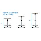 Mount-It! Height Adjustable Rolling Laptop Cart-7