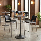 Zuo Bite Bar Table - Grey/Black-Material: Steel