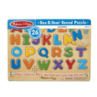 Melissa & Doug Alphabet Sound Puzzle - 26 Pieces-See and hear the alphabet with this 26-piece wooden Alphabet Sound Puzzle with brightly colored uppercase letters