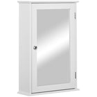 Kleankin Wall Mount Bathroom Mirror Cabinet with Shelves - White-Wall-mounted design, maximize wall space
