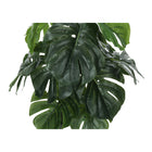 Monarch Specialties 24" Artificial Indoor Monstera - Table - Black Pot-6