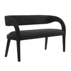 Modway Pinnacle Boucle Fabric Accent Bench - Black-Modern Accent Bench
