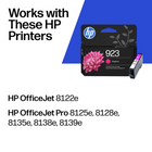 HP 923 Ink Cartridge - Standard Yield - Magenta-Page Yield: Approximately 400 pages