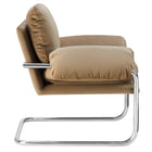 Modway Ansel Performance Velvet Accent Chair - Taupe-Overstuffed Cushion