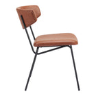 Zuo Charon Dining Chair - Vintage Brown - Set of 2-3 year limited warranty