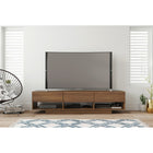 Nexera Rustik 72" TV Stand With 3-Drawers - Walnut-3 open storage spaces for electronic components