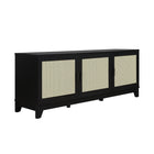 Manhattan Comfort Sheridan 62.99" Mid-Century Modern TV Stand - Black-30 Day Limited Manufacturer's Warranty