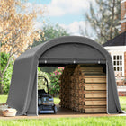 Outsunny 10' x 15' Portable Shed-Ground nails enhance stability
