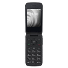 TCL 2.8" Flip Smart Phone - 1 GB RAM - Volcano Black - Unlocked-Easy navigation keyboard with large buttons and dedicated shortcut keys for notifications and email