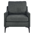 Modway Corland Upholstered Fabric Armchair - Charcoal-Weight Capacity: 331 lb