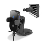 Mighty Mount Auto Scan Grip Cradle 15W Wireless Charger 2 in 1 Dash & Vent Mount-Adjustable Grip: Fits phones from 71mm-112.6mm Wide