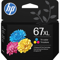 HP 67XL Tri-Colour Original Ink Cartridge-Cyan, magenta, yellow ink