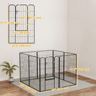 PawHut Heavy Duty 8-Panel Dog Playpen with Door for Large Dogs - 47" H-8-panel can be set up in a rectangle