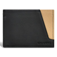 Champs Iconic Leather Cardholder - Black/Ivory-Leather Card holder in gift box