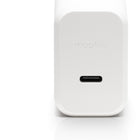 mophie 30W USB-C PD GaN Wall Charger - White-USB-C Out. GaN technology providing a smaller footprint and cooler charging
