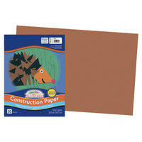 Prang Construction Paper - Brown - 12" x 18" - 50 Sheets-Heavyweight groundwood construction paper