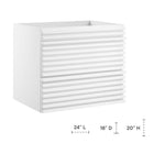 Modway Render 24" Wall-Mount Bathroom Vanity Cabinet - White-Drywall Friendly Mounting Cleat