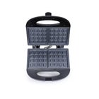 Commercial 750W Nonstick Mini Waffle Maker - Black-Skid-resistant feet; stands upright for compact storage