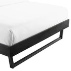 Modway Billie Wood Full Platform Bed Frame - Black-Rubberwood Legs