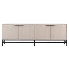 Hudson&Canal Campello TV Stand for TV's up to 78" - Alder White-A transitional design that can also be used as a credenza or sideboard