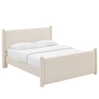 Modway Rael Performance Velvet Full Platform Bed - Alabaster-6