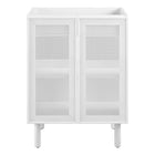 Modway Calla 24" Perforated Metal Bathroom Vanity Cabinet - White-Sink Basin Not Included