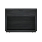 Manhattan Comfort Evelyn 32" Modern 1-Drawer Nightstand - Charcoal Grey-Modern Nightstand for Bedroom and Living Room Use