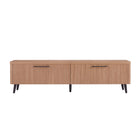 Manhattan Comfort Jodie 68.9" Mid-Century Modern TV Stand - Maple-Mid-Century Modern TV Stand for Living Room Use