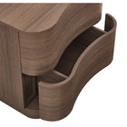 Modway Mirae 2-Drawer Curved Nightstand - Brushed Brown Oak-8