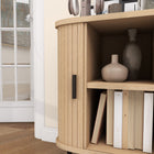 HOMCOM Nordic 35.4" L Sideboard Buffet Cabinet with Storage - Oak-Melamine coated surface is easy to clean and maintain