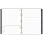 Cambridge 2027 Large Weekly/ Monthly Planner - 11-1/4" x 9" - Denim Blooms - Bilingual-Durable hard cover