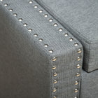 HOMCOM Modern Upholstered Flip Top Storage Ottoman Bench - Light Grey-Seat Size: 40.5"W x 19.75"D x 17.25"H