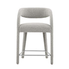 Modway Pinnacle Boucle Upholstered Counter Stool - Taupe Silver - Set of 2-8