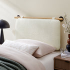 Modway Anela Wall-Mounted Chenille Upholstered Twin Headboard - Cream Natural-Chenille Upholstery