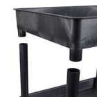 Luxor ENDURA 34" H Three-Tier Utility Cart - 24" W x 18" D - Black-Sized at 24" wide by 18" deep and standing 34" tall, it fits comfortably in shared workspaces and supply areas