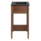 Modway Zaire 30" Bathroom Vanity - Walnut/Black-Ceramic Basin