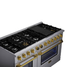 Kucht 60" KXP Series Dual Fuel Range Natural Gas - Stainless Steel/Gold-Sealed burners make easy to keep your range clean