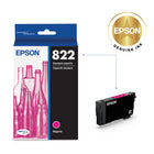 Epson T822 Ink Cartridge - Standard Capacity - Magenta-Worry-free handling - smudge, fade and water resistant prints 