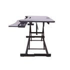 Rocelco 43" Hi-Lift Adjustable Desk Riser - Black-Gas shock holds up to 33 pounds. 